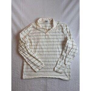 Y2K Old Navy Brand Vintage Fit Long Sleeve Striped Collared Polo Shirt Men's‎ XL